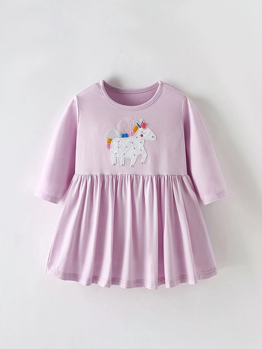 

LULU & SKY Girls Embroidered Nightdress, Purple