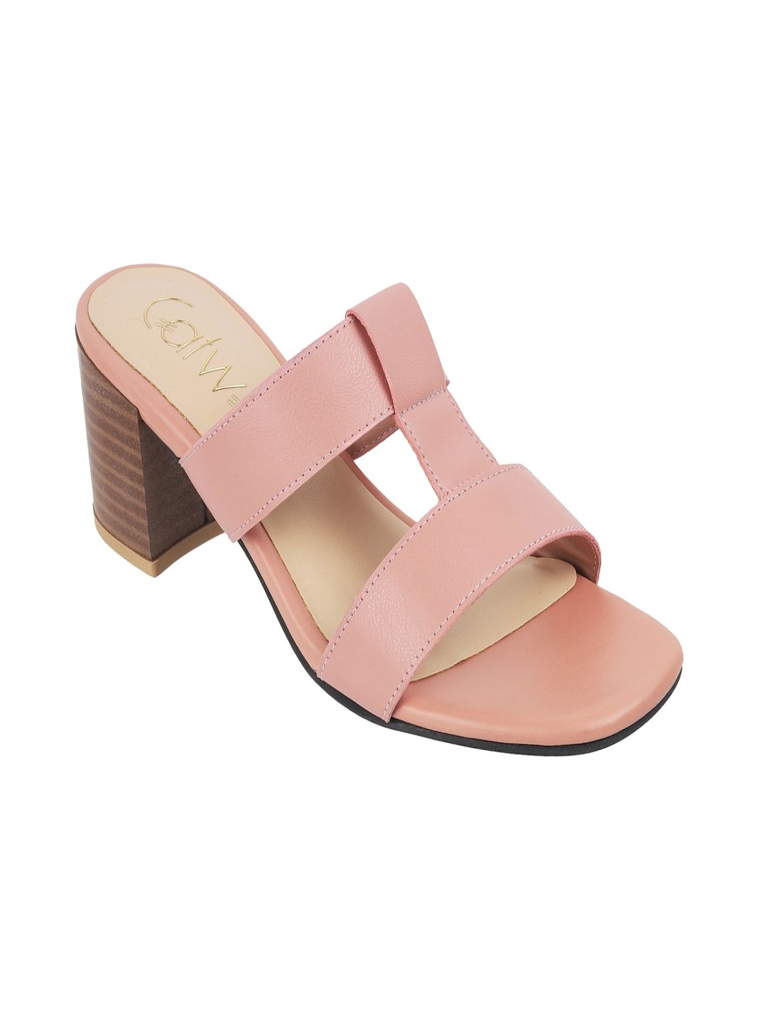

Catwalk Colourblocked Block Sandals, Pink
