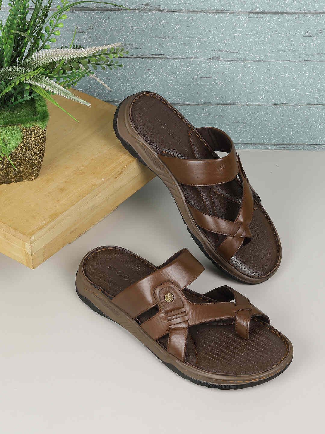 

Mochi Men Leather Comfort Sandals, Brown