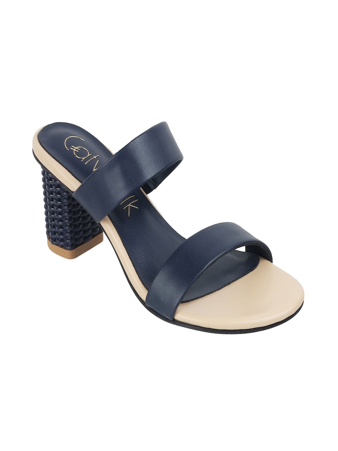 

Catwalk Colourblocked Block Sandals, Blue