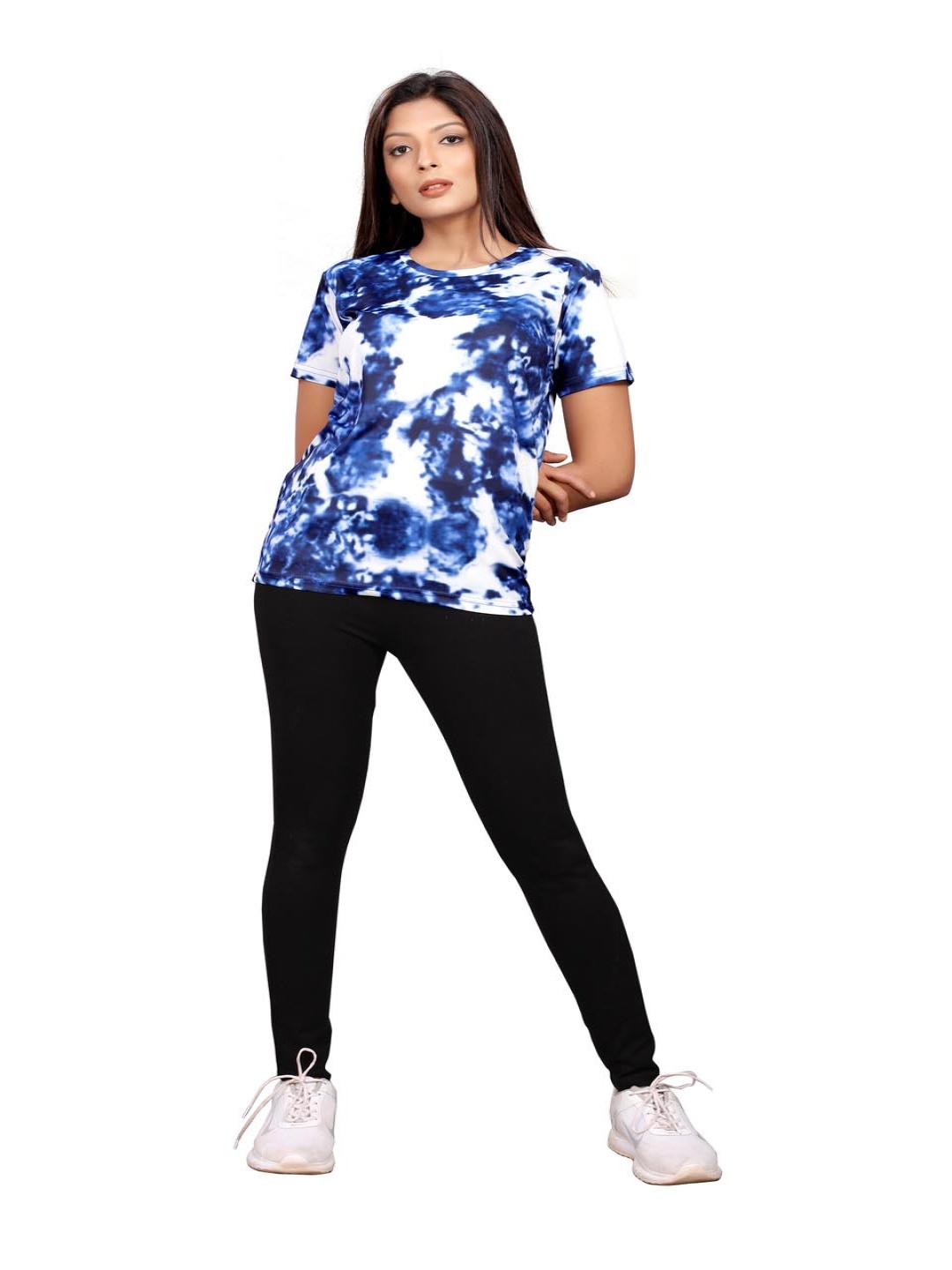 

shriez Women Printed T-shirt, Navy blue