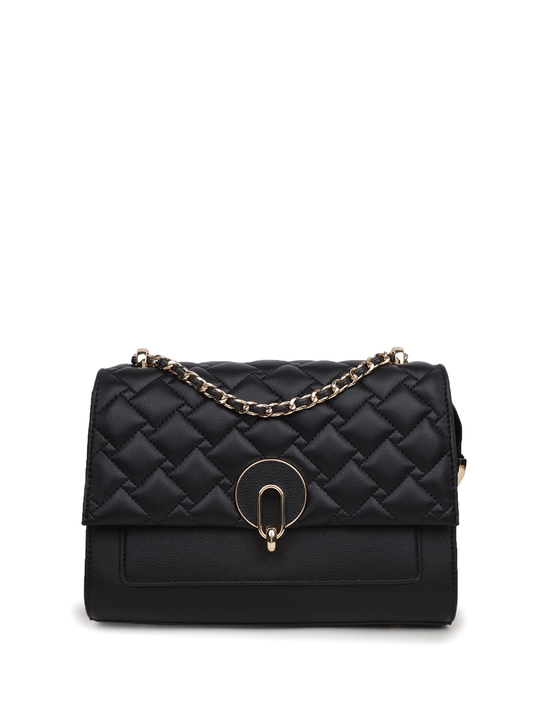 

MAGNOLIA PU Sling Bag with Quilted, Black