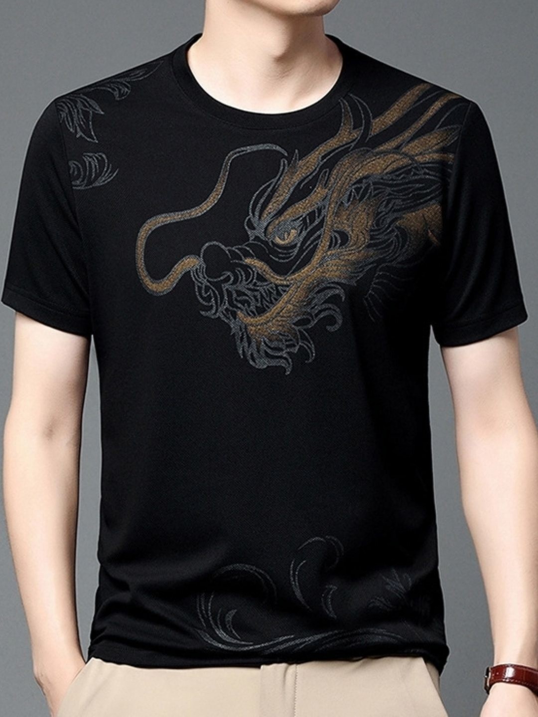 

StyleCast Men Graphic Printed Round Neck T-shirt, Black