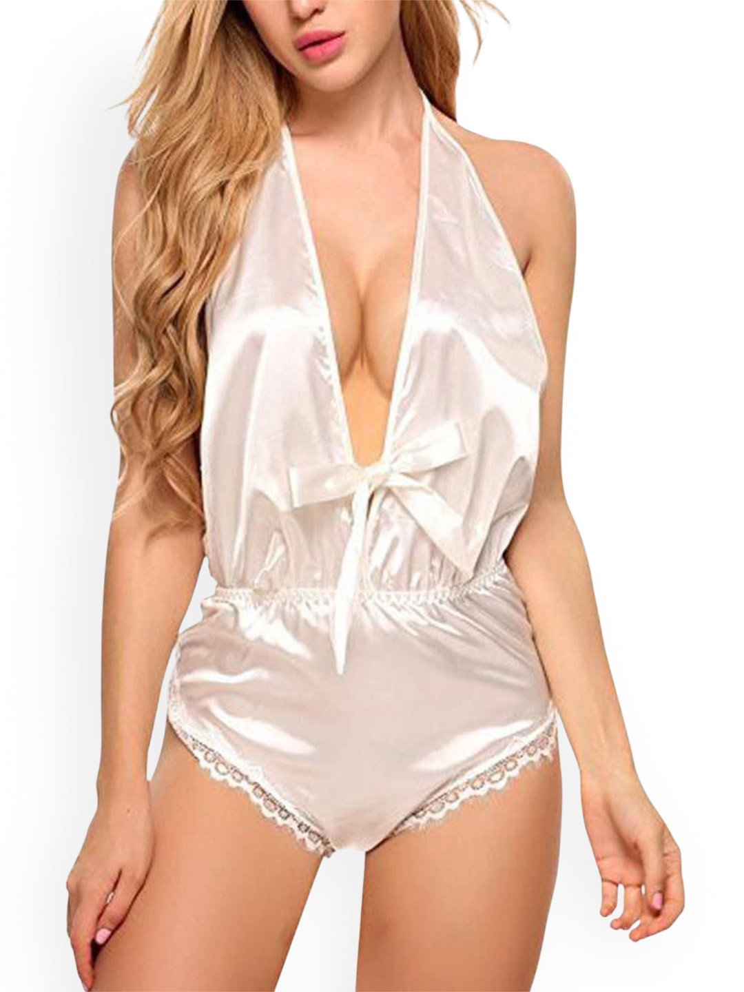 

SSoShHub Satin Baby Doll, White