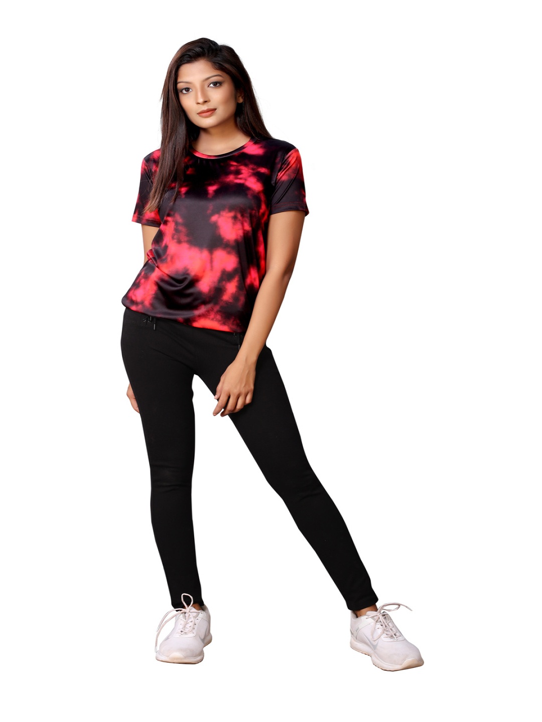 

shriez Women Printed T-shirt, Red
