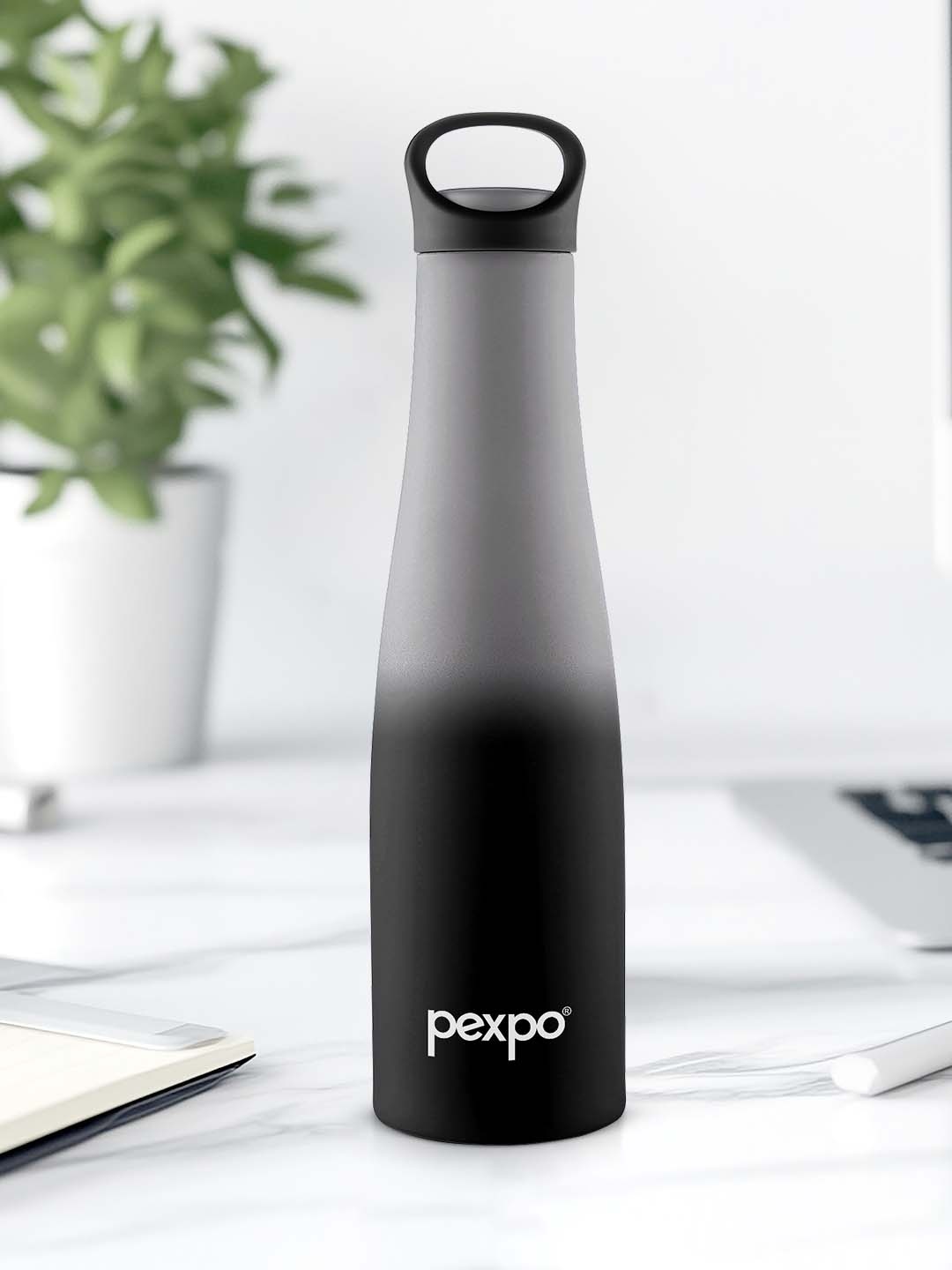 

Pexpo Grey & Black Single Stainless Steel Double Wall Vacuum Water Bottle