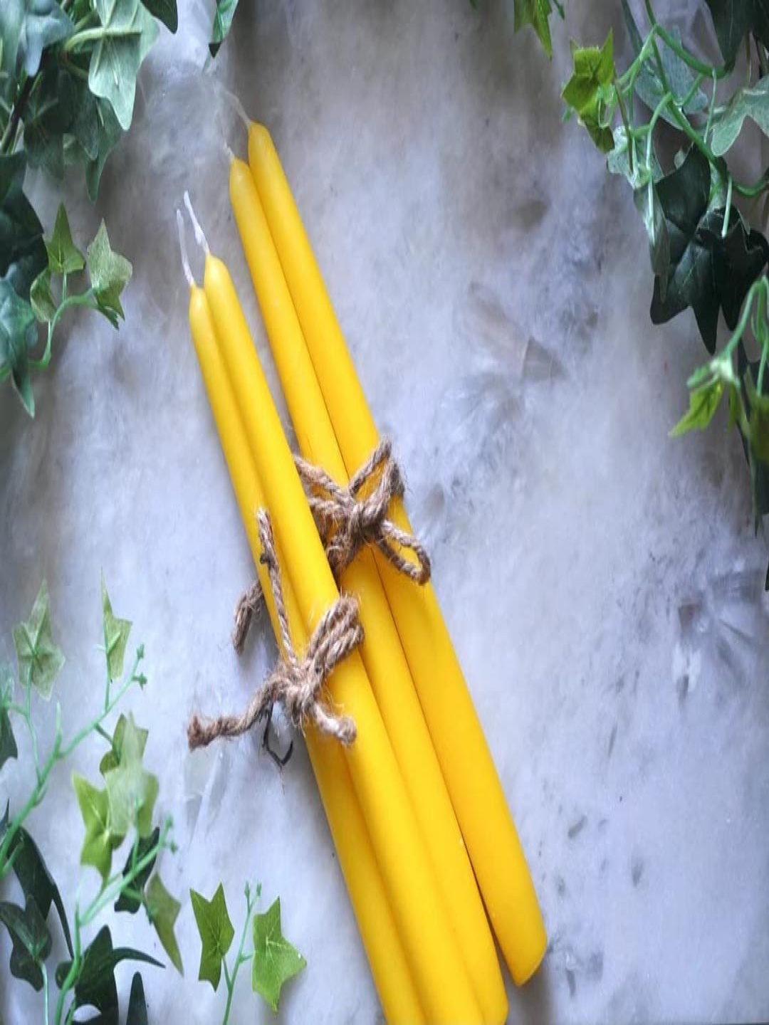 

atorakushon 8 Pcs Yellow Scented Tapered Candles
