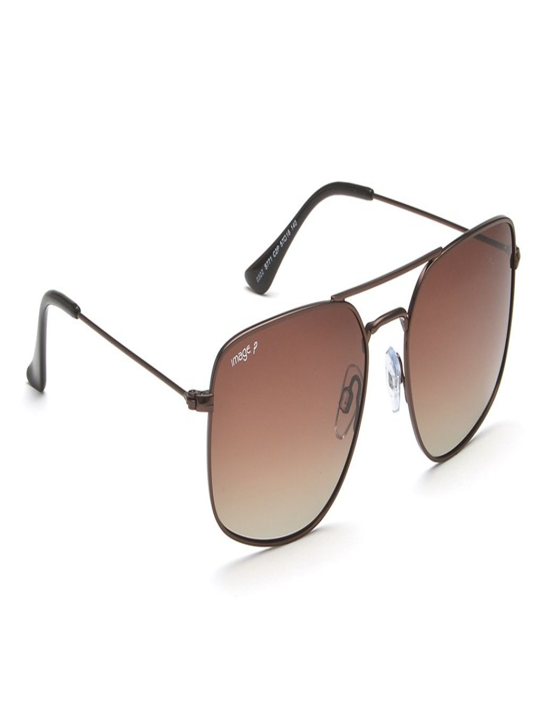 

Image Men Square Sunglasses with Polarised and UV Protected Lens IMS771C2PSG, Brown