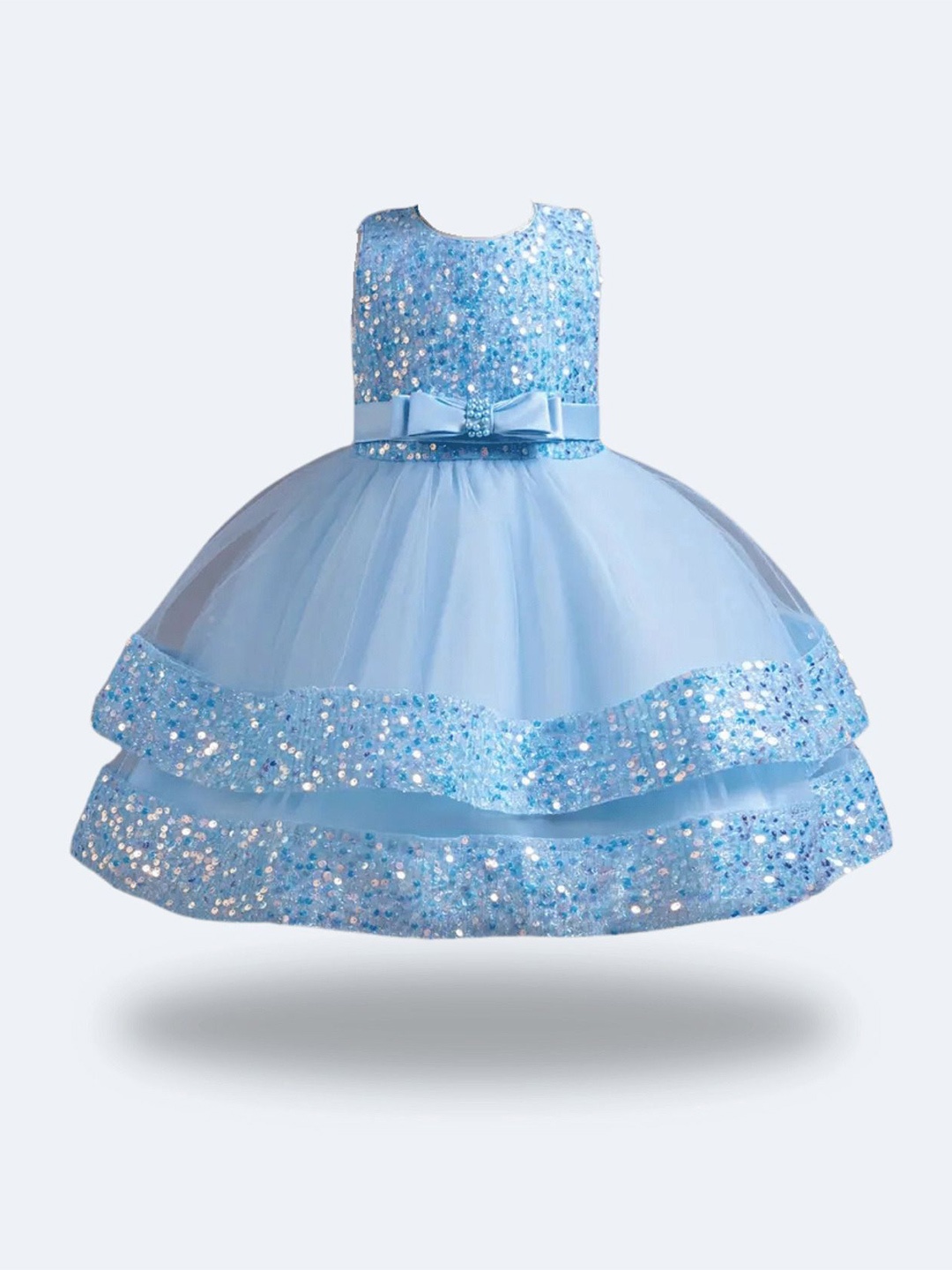 

BAESD Embellished Print A-Line Dress, Blue