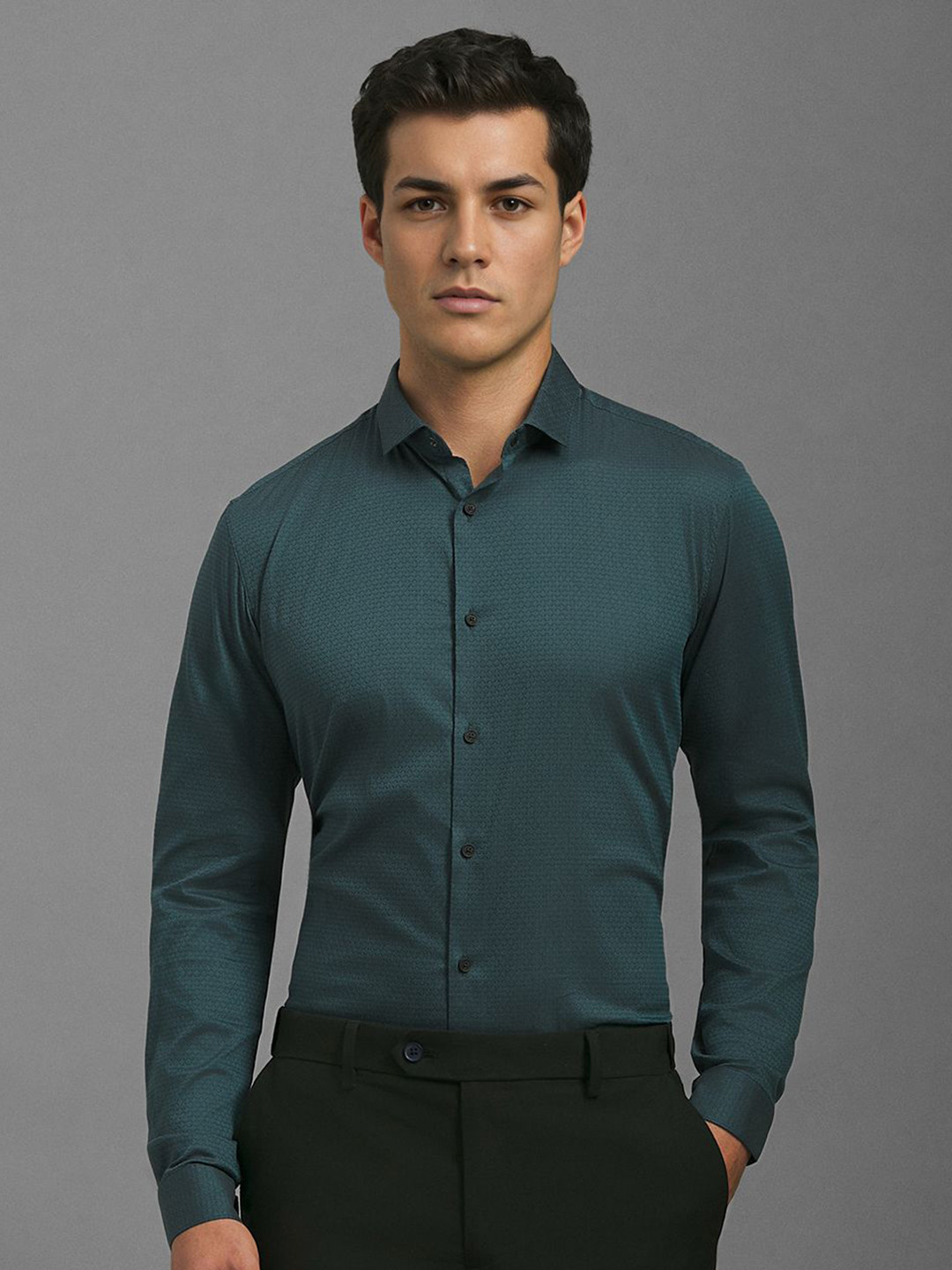 

Louis Philippe Sport Men Abstract Printed Super Fit Casual Shirt, Green