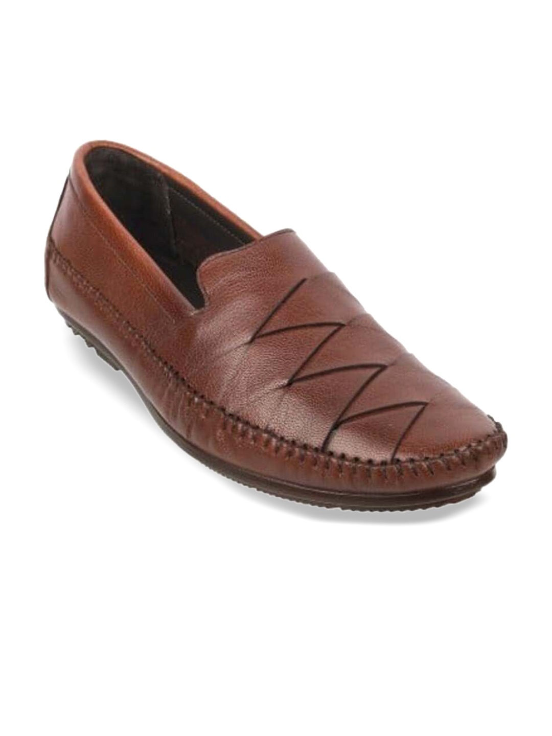 

Mochi Men Leather Slip-On Loafers, Tan