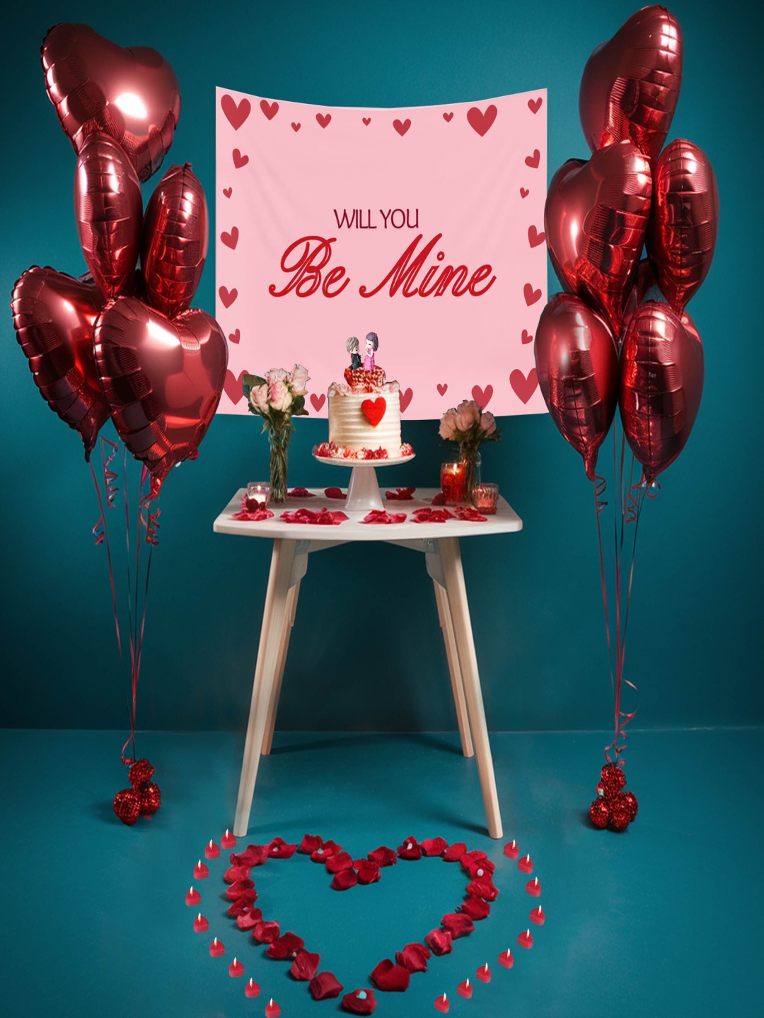 

Special You Pink & Red Valentine's Day Backdrop Dcor
