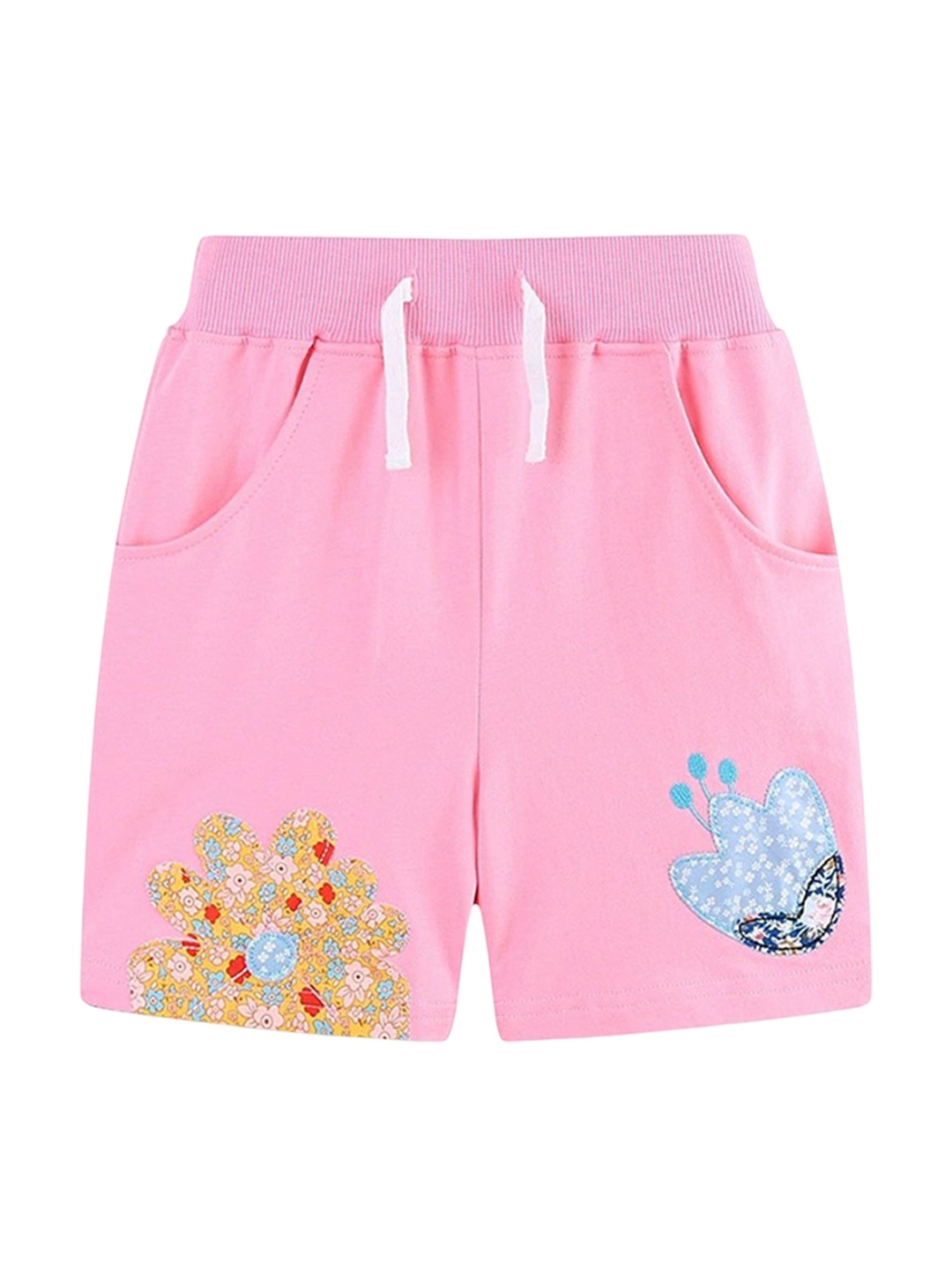 

LULU & SKY Girls Printed High-Rise Shorts, Pink