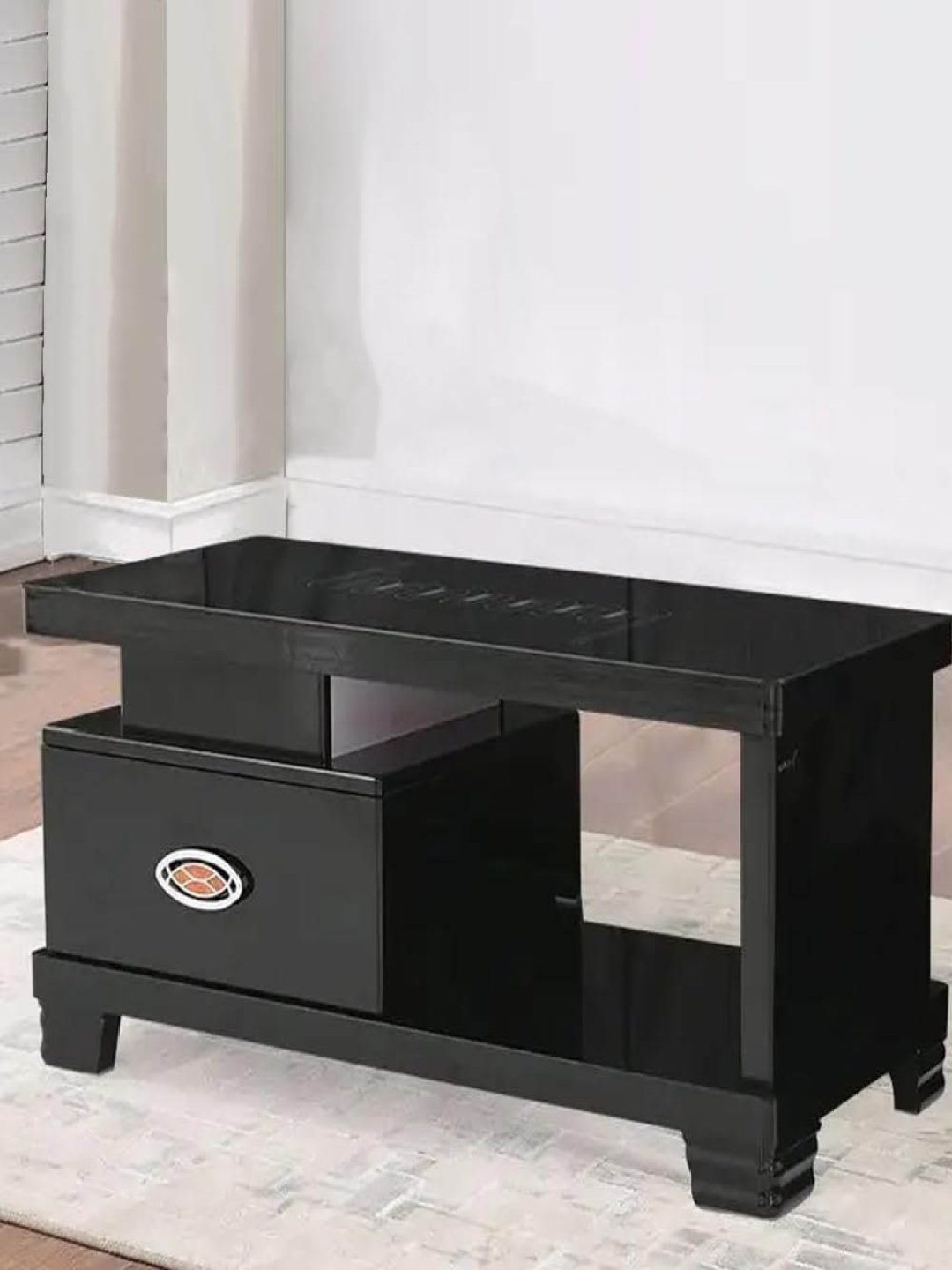 

Royaloak Black Glass Rectangle Shaped Coffee Table