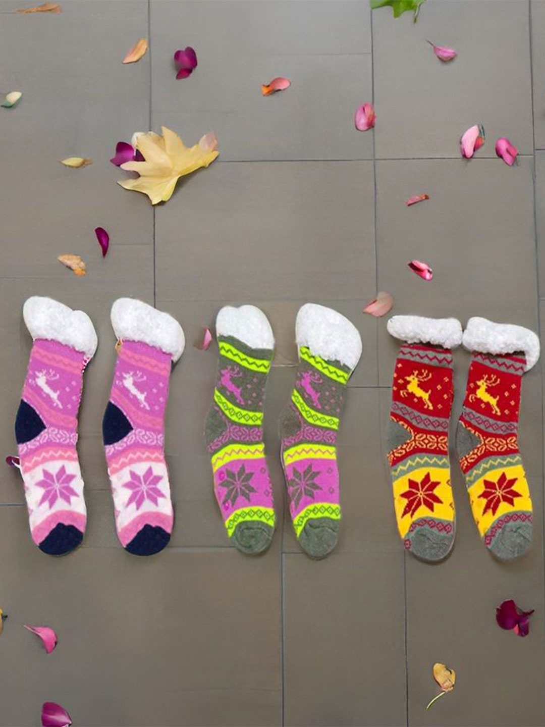 

Butterthief Kids Pack Of 3 Patterned Calf Length Socks, Pink
