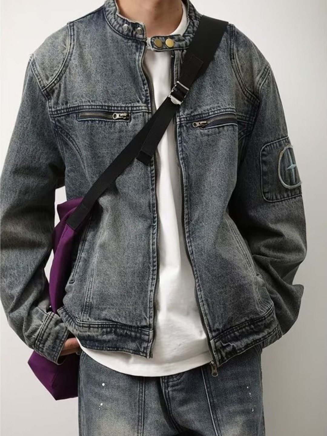 

StyleCast Men Washed Lightweight Denim Jacket, Blue