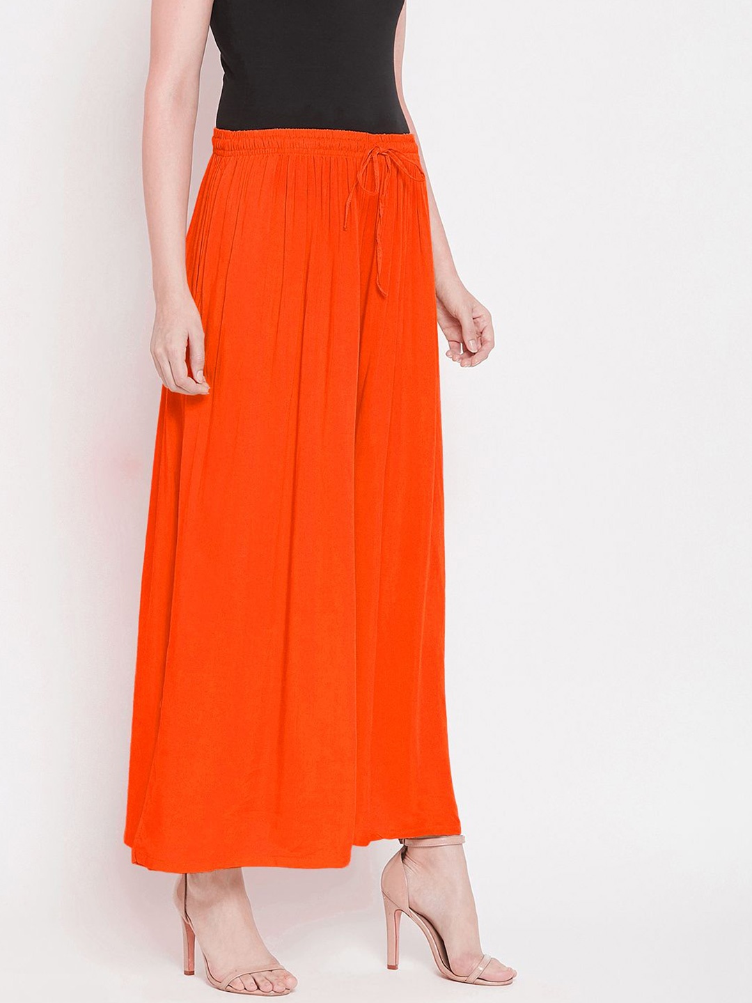 

Castle Lifestyle Women Flared Palazzos, Orange