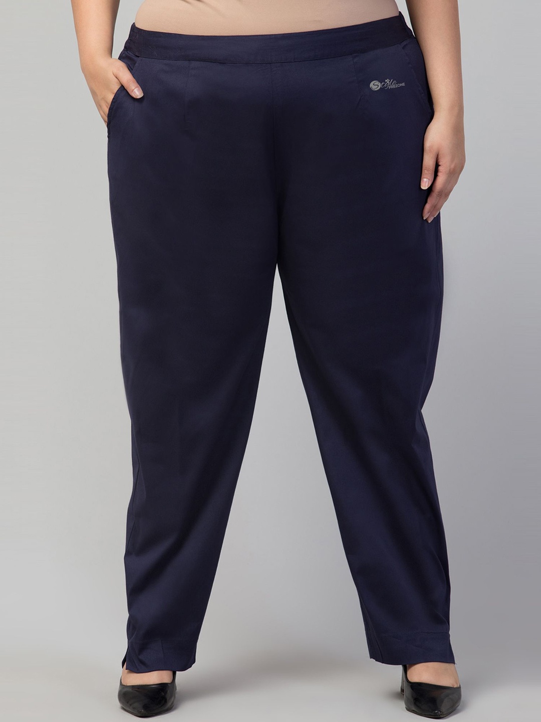 

STYLE PREZONE Women Relaxed Trousers, Navy blue