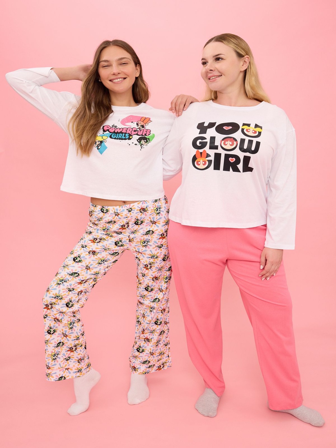 

Trendyol Women Pack Of 2 Printed Pure Cotton Night suit, White