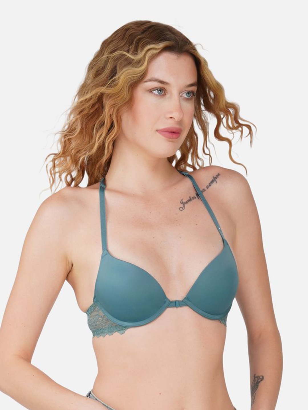 

Carlton London Women Full Coverage Lightly Padded Bra, Turquoise blue