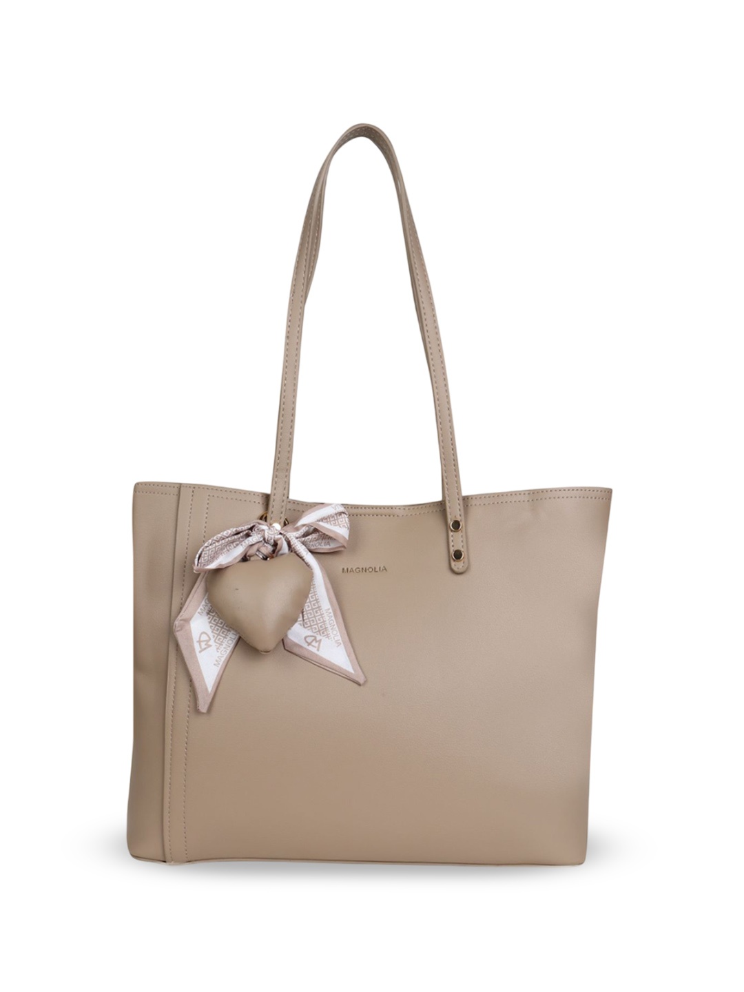 

MAGNOLIA PU Shopper Tote Bag, Taupe
