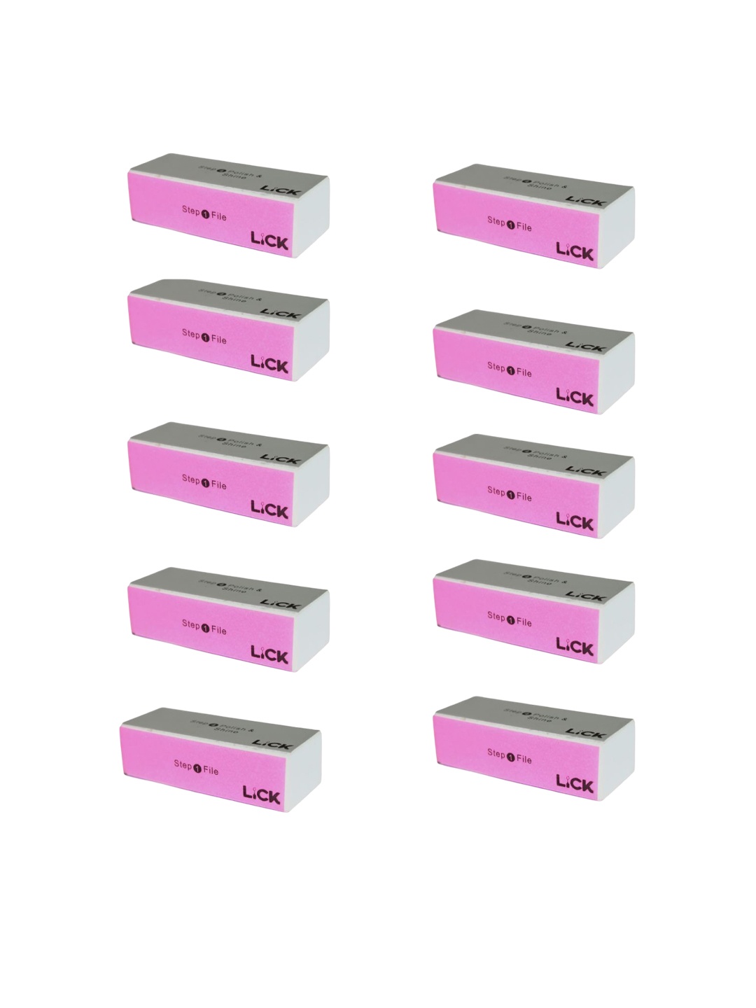 

LICK Set Of 10 Nail Block Buffer, White