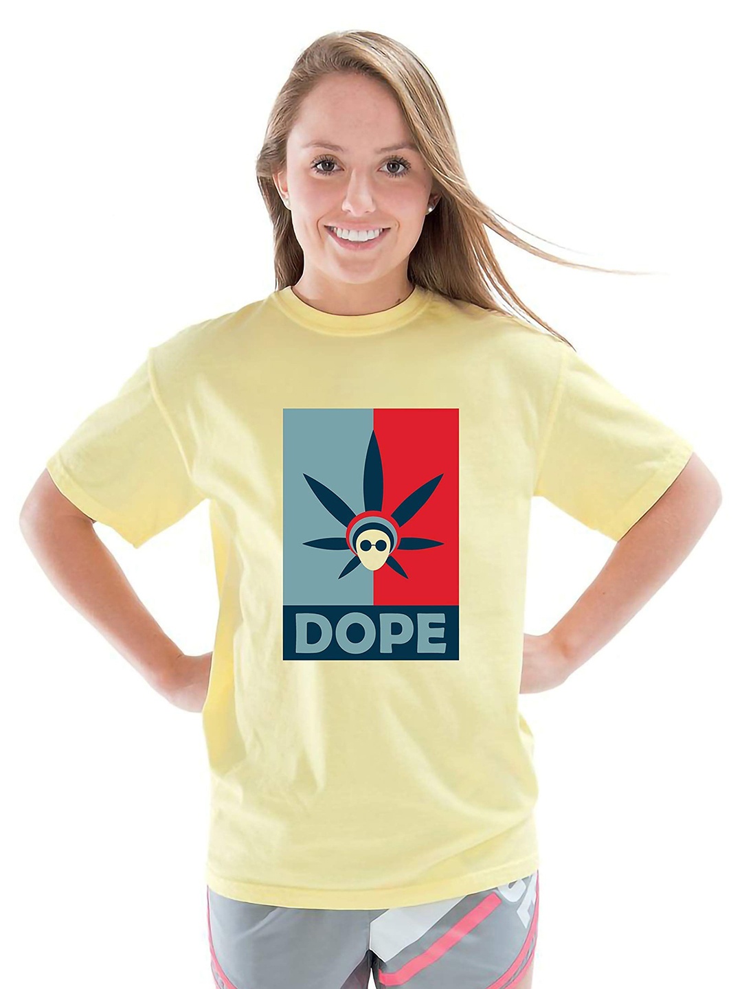 

VLAM Women Printed Applique T-shirt, Yellow