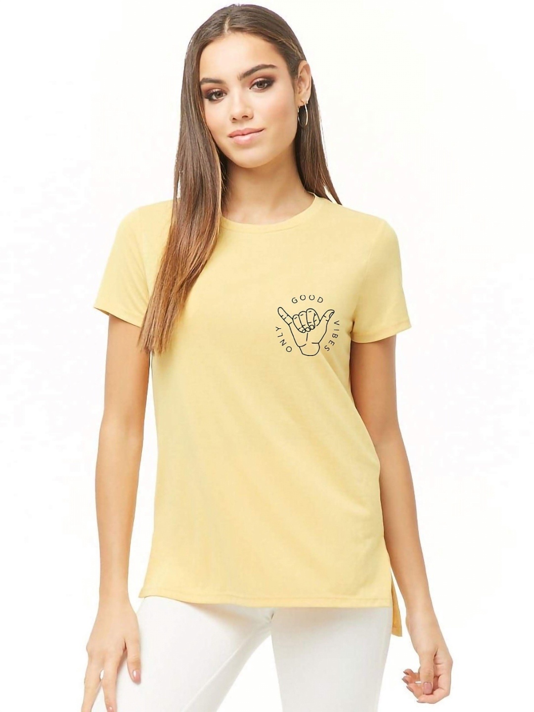 

VLAM Women Printed T-shirt, Yellow