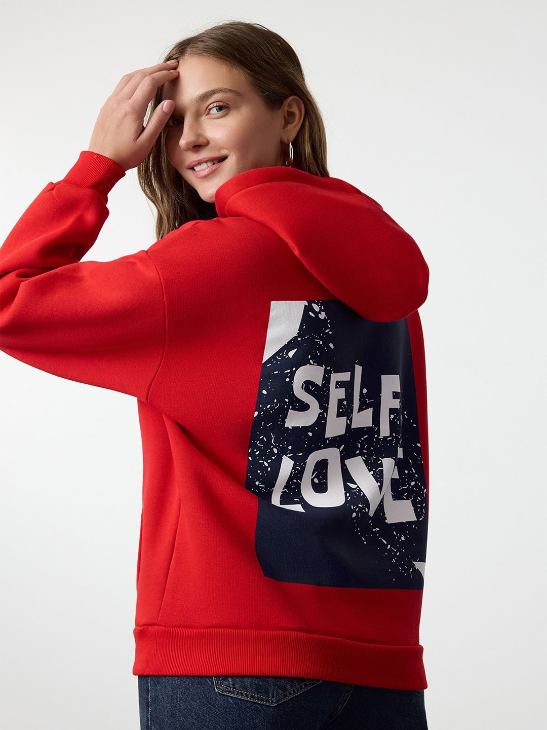 

Trendyol Women Round Neck Sweatshirt, Na