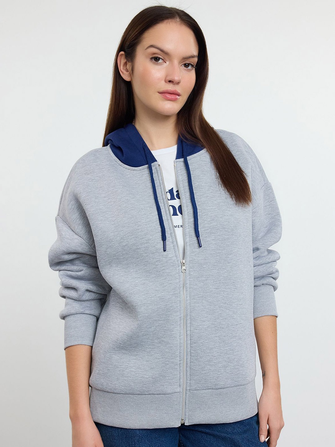 

Trendyol Women Hooded Sweatshirt, Blue
