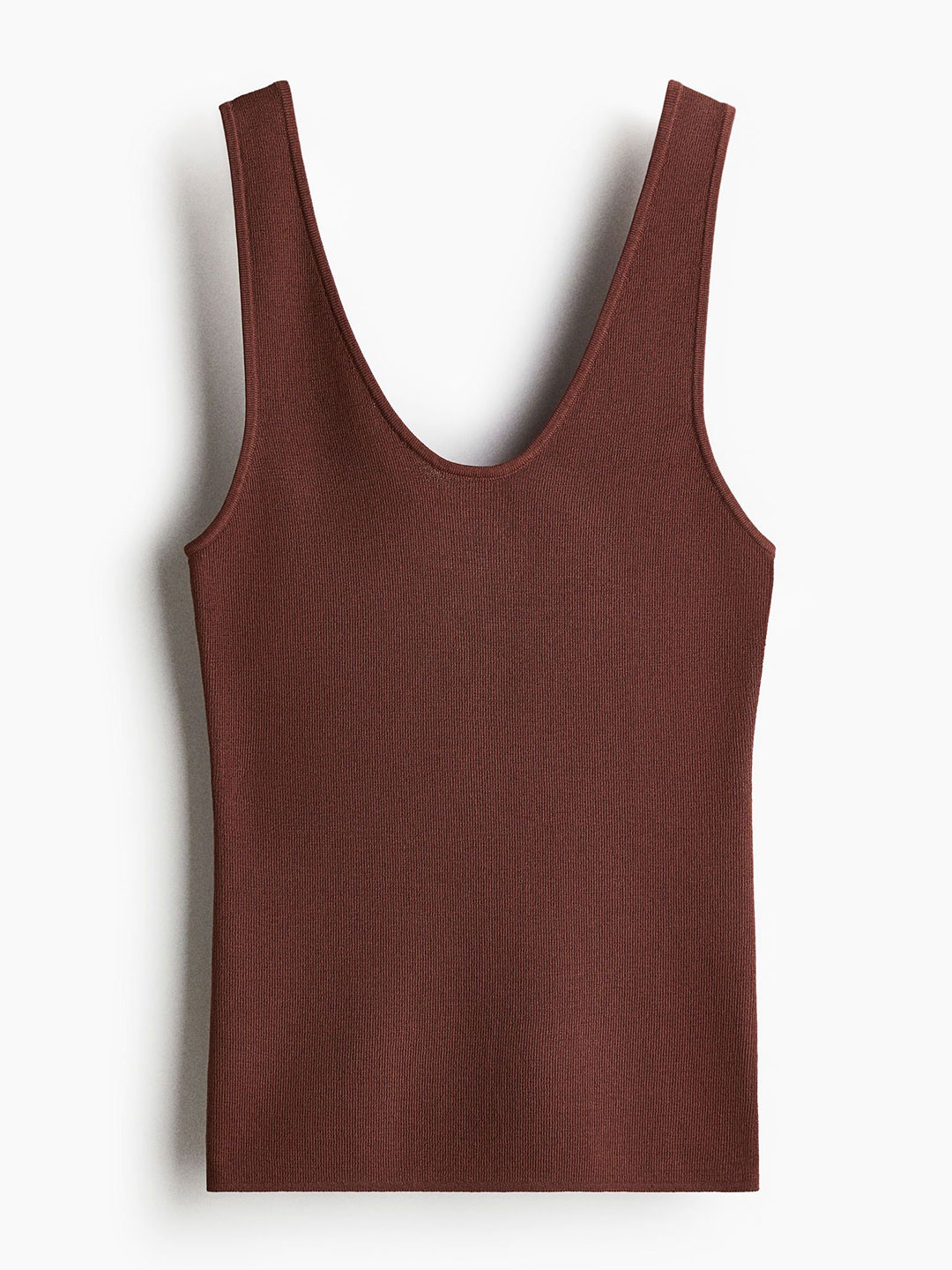 

H&M Knitted Vest Top, Brown