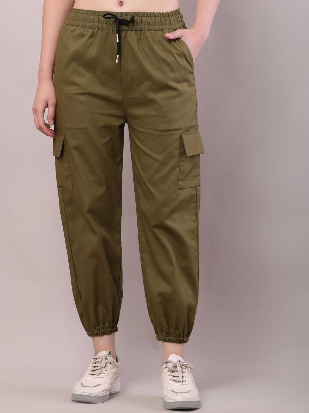 

Sellingsea Women Cargos Trousers, Green