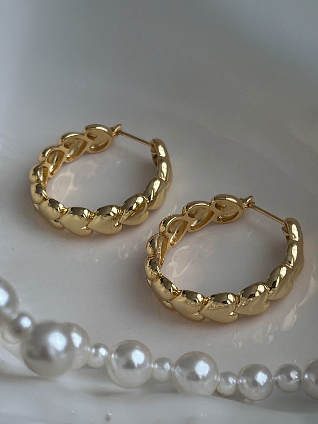 

StyleCast Gold-Toned Contemporary Shaped Hoop Earrings