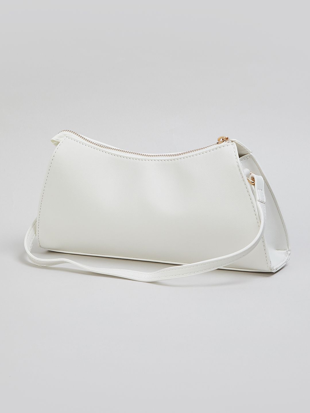 

max Women Solid Structured Hobo Bag, Off white