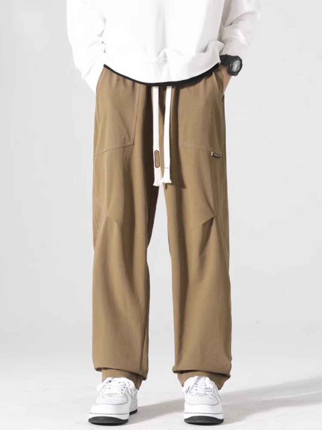 

StyleCast Men Straight Fit Cotton Korean Pant, Brown