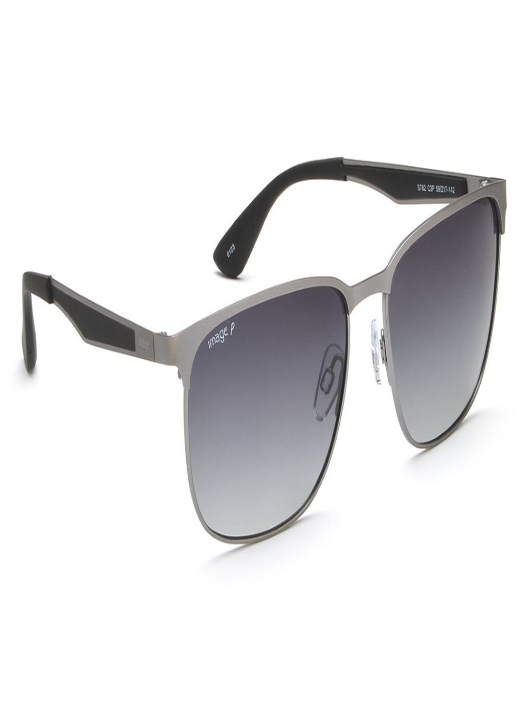 

Image Men Square Sunglasses with Polarised and UV Protected Lens IMS782C2PSG, Grey