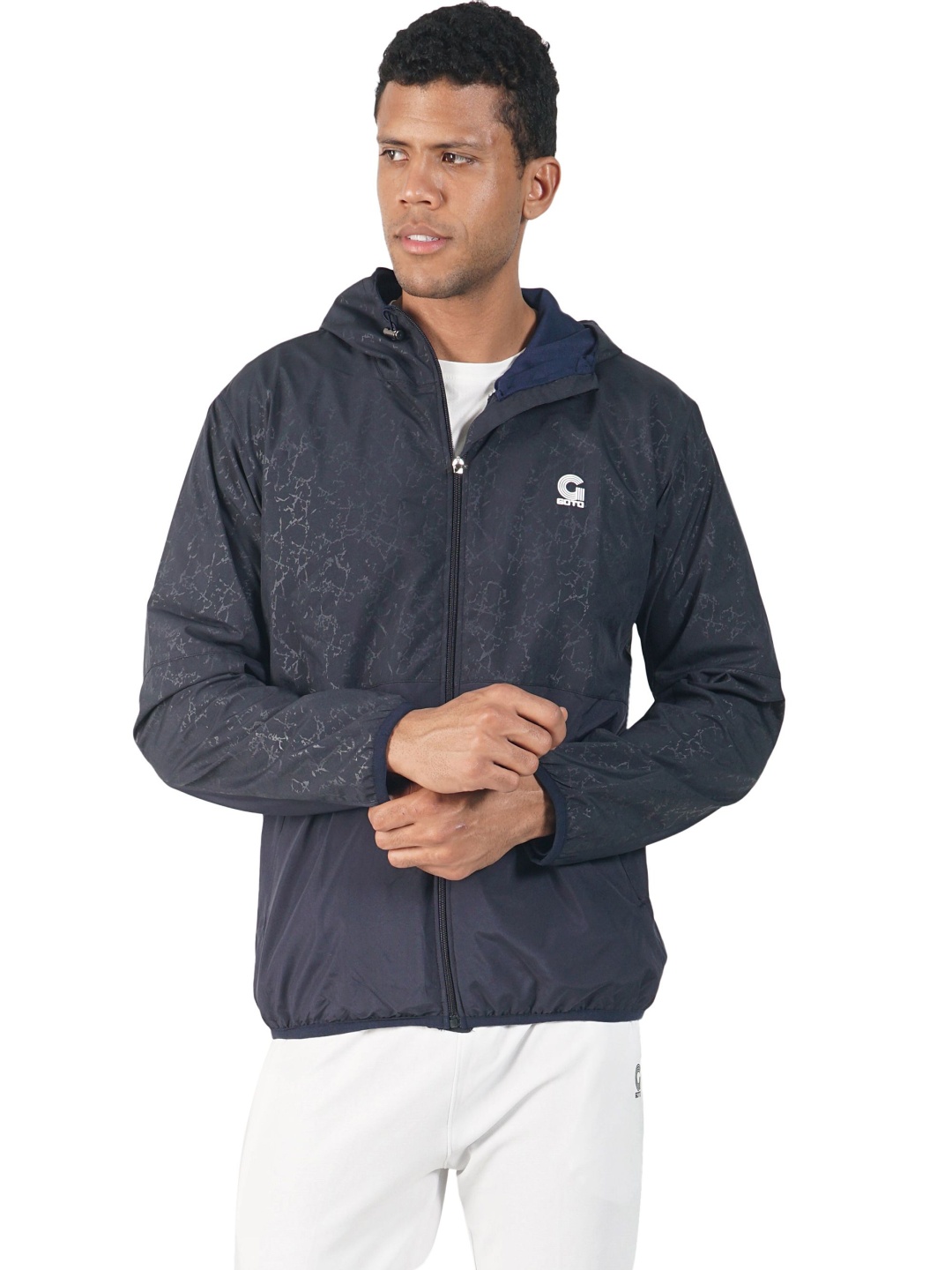 

GOTO Men Polyester Lightweight Training or Gym Sporty Jacket, Navy blue