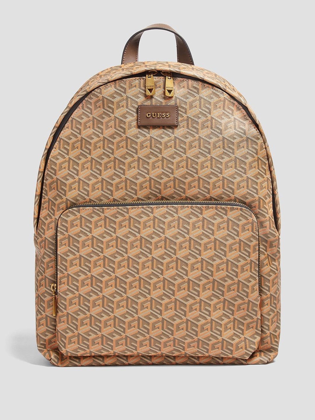 

GUESS Men Printed Backpack, Brown