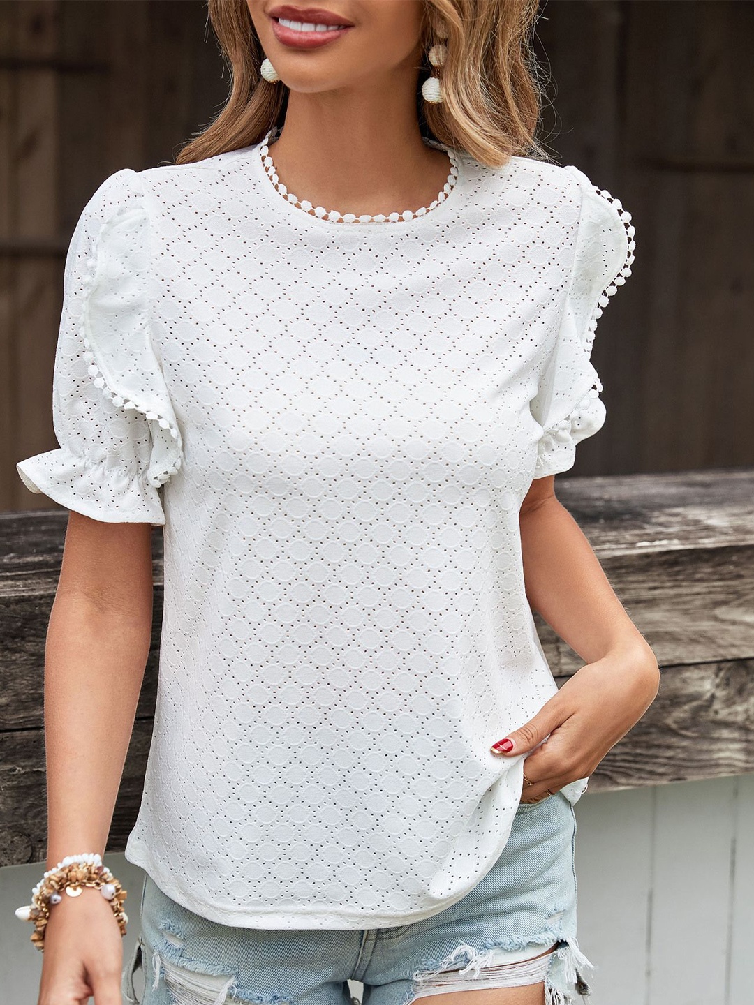 

StyleCast x Revolte Peplum Crop Top, White