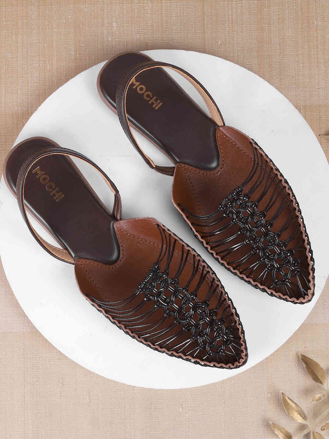 

Mochi Leather Block with Tassels, Brown