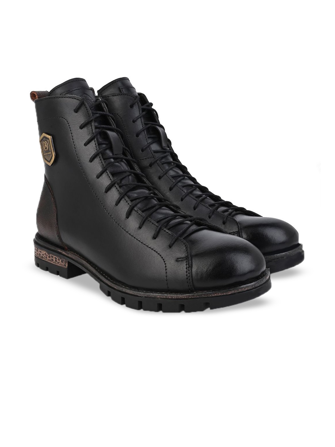 

Alberto Torresi Men HEADON Series Devl 551 Robust Leather Long Boots, Black