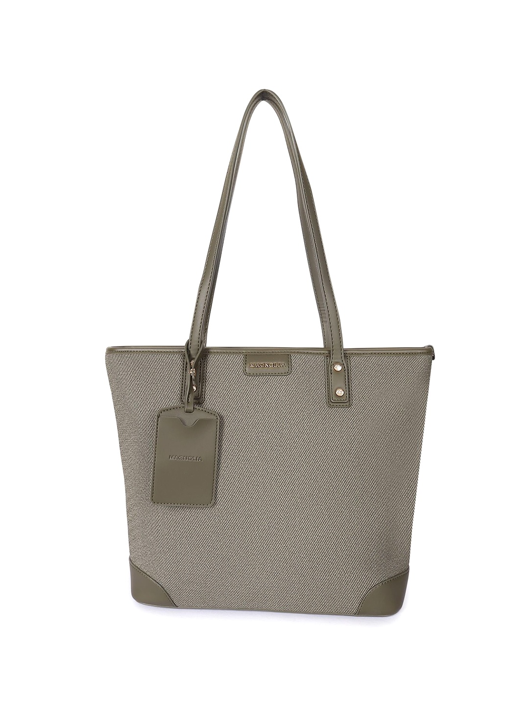 

MAGNOLIA PU Structured Tote Bag, Green