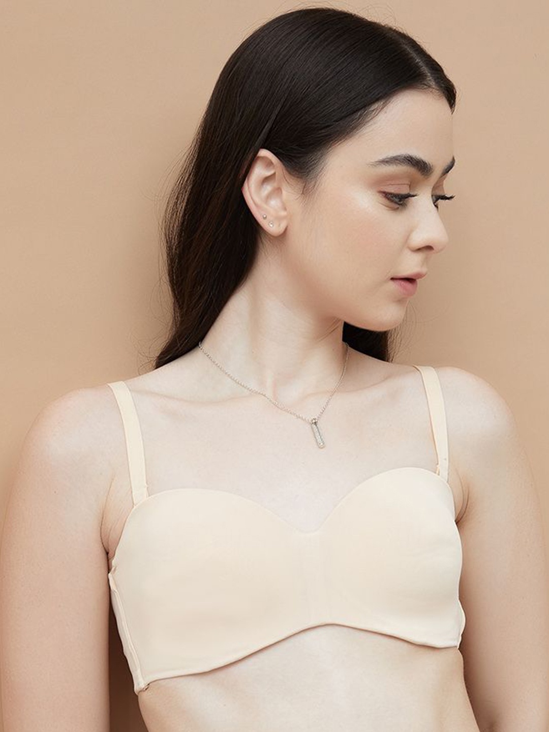 

Ginger by Lifestyle Full Coverage Underwired Seamless Lightly Padded T-shirt Bra, Beige