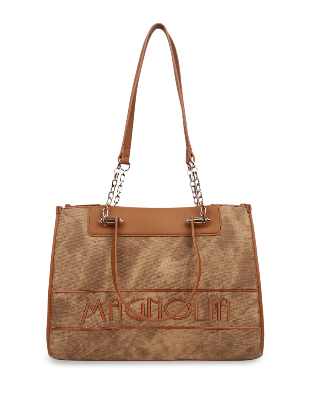 

MAGNOLIA Printed PU Shopper Shoulder Bag, Yellow