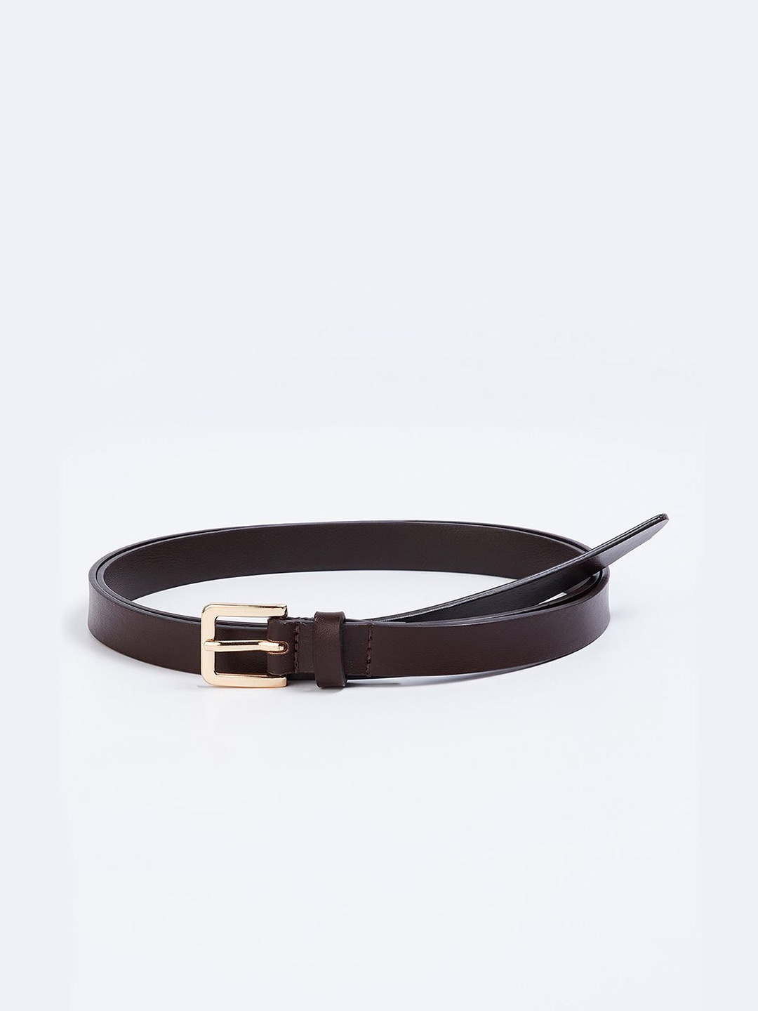 

max Women PU Formal Tang Belt, Brown