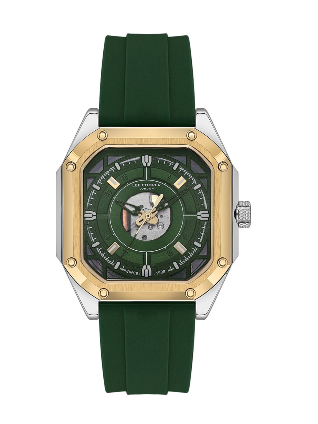 

Lee Cooper Men Brass Dial & Straps Analogue Multi Function Watch LC08061.377, Green