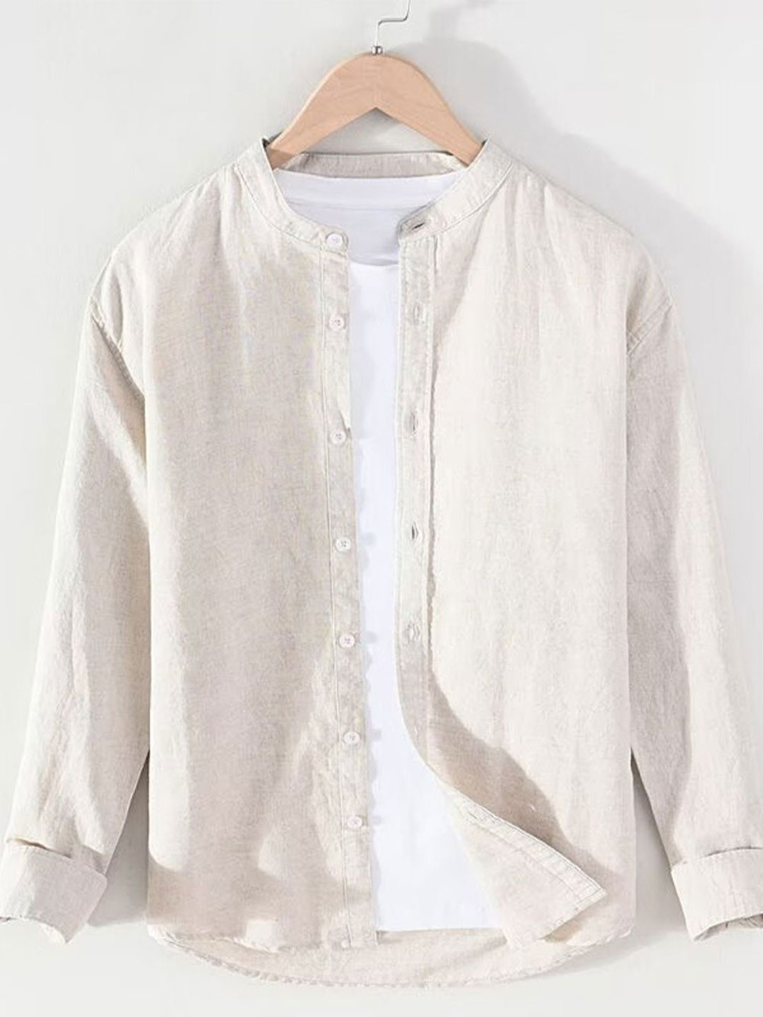 

StyleCast Men Solid Casual Shirt, Cream