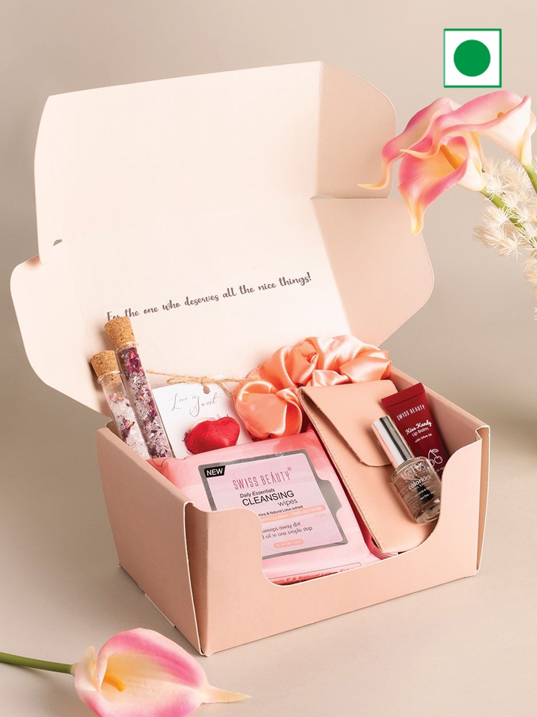 

The Knot Company 9-Pcs Glow-Up Valentine Gift Box 1200g, Beige