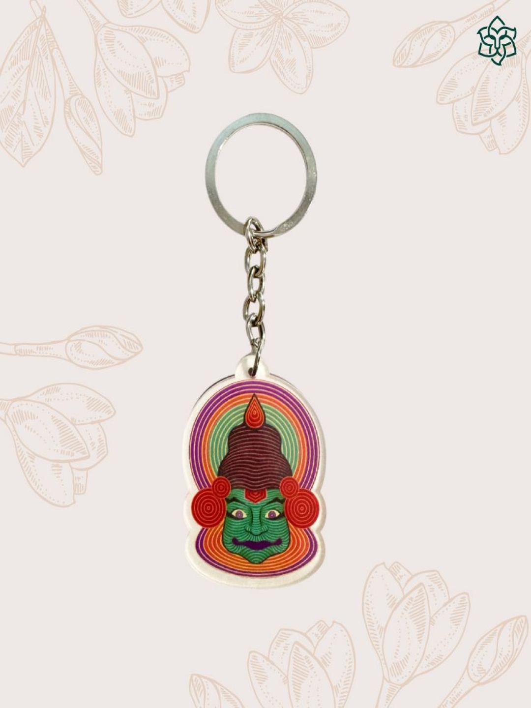 

MAATIR DESIGNS Kathakali Detail keychain, Red