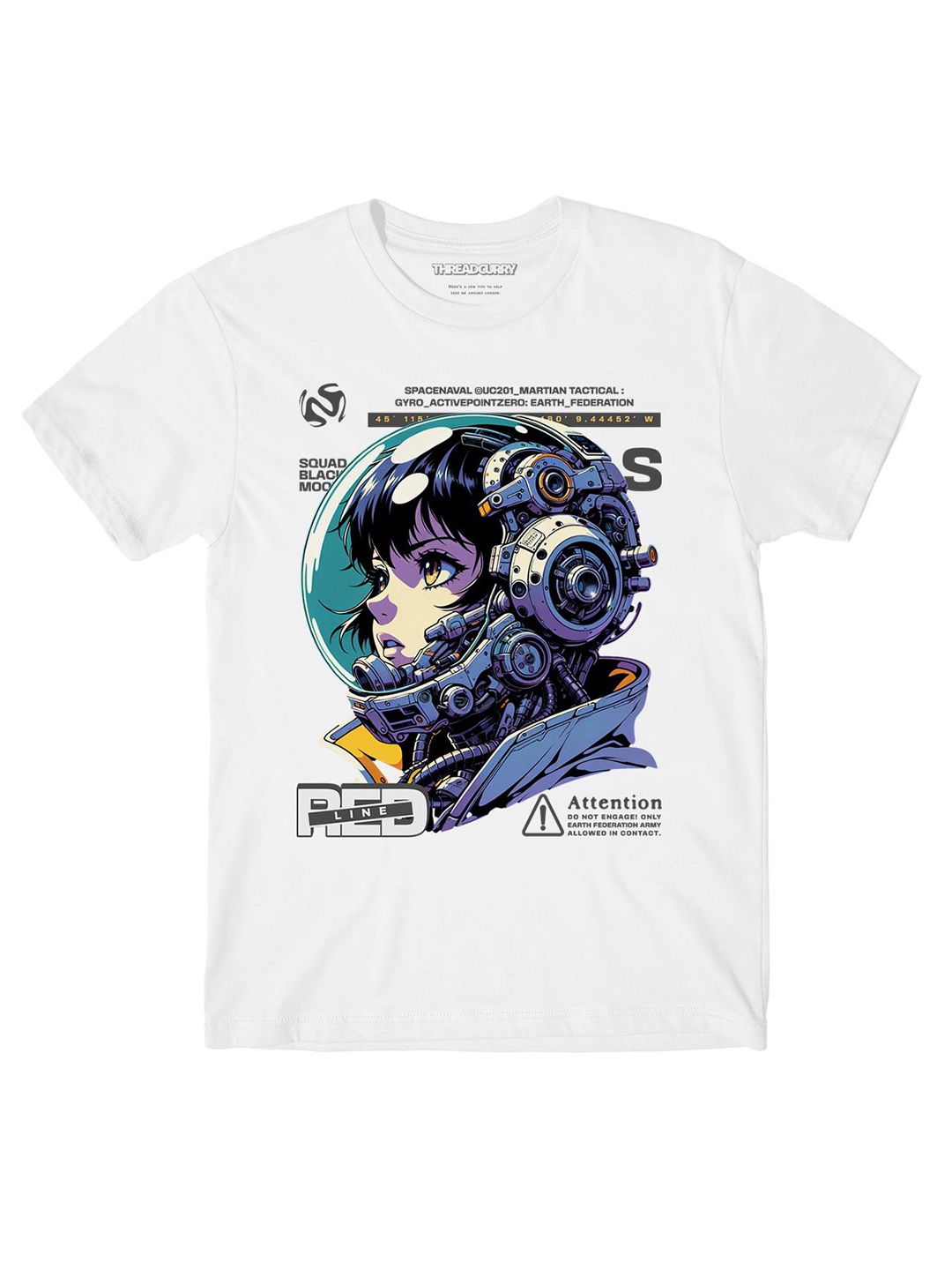 

THREADCURRY Boys Graphic Printed Round Neck Cotton T-shirt, White